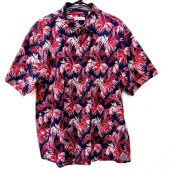 Tommy Bahama Shirts Tommy Bahama Hawaiian Shirt Mens Large Blue Red